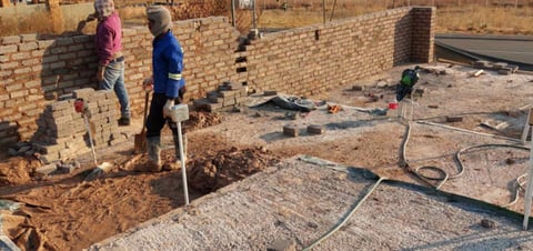 Brickwork for foundation to finish construction of home, Krugersdorp