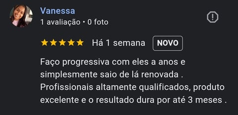 comentario google cliente escova progressiva