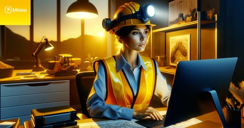 Dans l'image, on voit une femme qui donne l'impression d'être une mineure, travaillant 