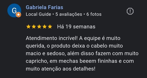 comentario google cliente escova progressiva