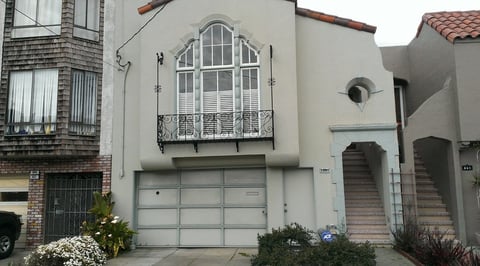 Single garage door in San Francisco Ca.