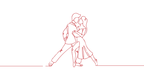 Allure Dance Studios dancers silhouette red