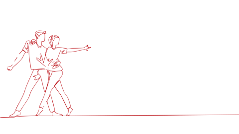Allure Dance Studios dancers silhouette red