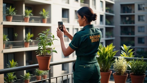 Gardener providing updates with photos and notes on your plants' health during your absence.