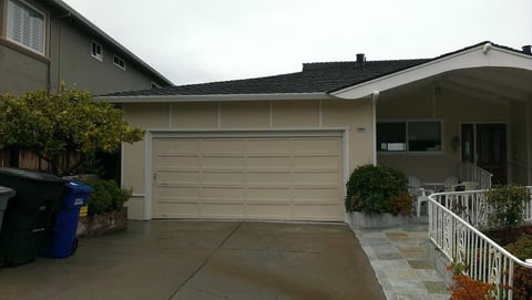 Garage door in Millbrae Ca.