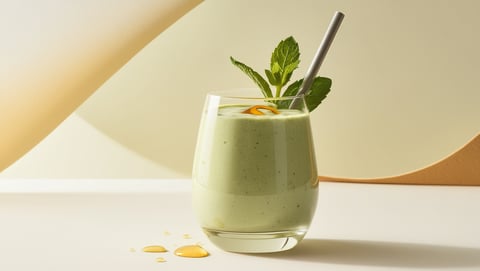 avocado with spinach, almond milk,