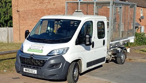Hilton’s Rubbish Removals branded van in Worcester – trusted local provider of rubbish clearance and
