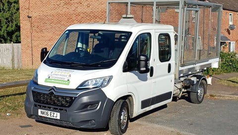 Hilton’s Rubbish Removals branded van in Worcester – trusted local provider of rubbish clearance and