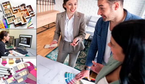 Diseñador trabajando y supervisando proyecto de reforma Total en Asturias