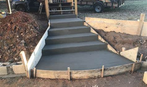 concrete steps walkway construction in huntsville alabama