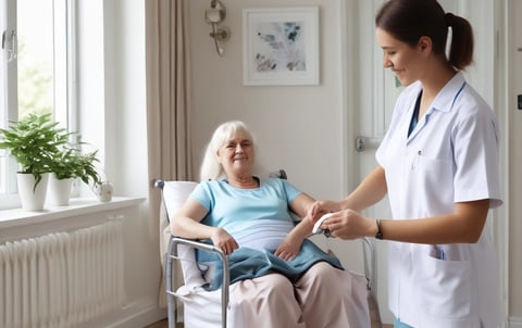 a nurse in a hospital room with a nurse