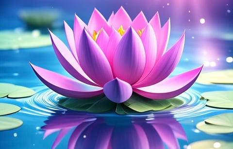purple lotus flower symbolizing healing and growth