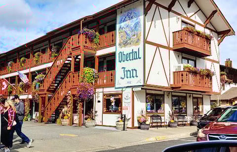 Leavenworth, WA - A hotel building built for the town's German/Bavarian theme