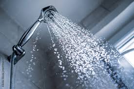 water coming out of shower head