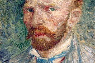 Van Gogh - a painting of a man with a beard and a red tie