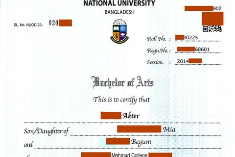জাতীয় বিশ্ববিদ্যালয় মূল সনদ, Nu.ac.bd Main Certificate