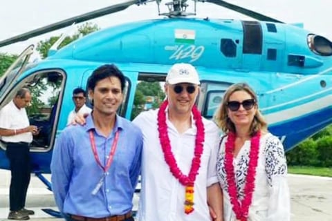 With Mr. and Mrs. Fentener Van, a prominent Dutch family of entrepreneurs