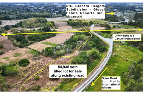 Titled lot along the road for sale near Iloilo Airport and Sta. Barbara Heights