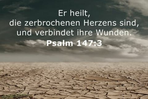 God heals the brokenhearted and binds up their wounds