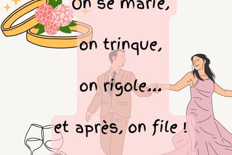 faire-part de mariage humoristique vin honneur uniquement