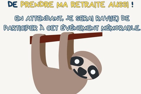 message drole pour accepter une invitation a une fete de retraite