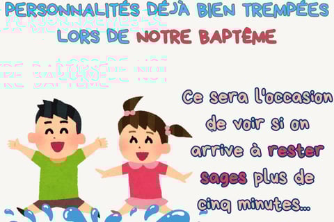 photo faire-part bapteme humoristique frere et soeur