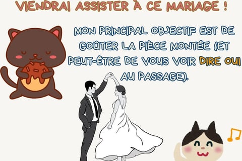 reponse a une invitation de mariage avec humour