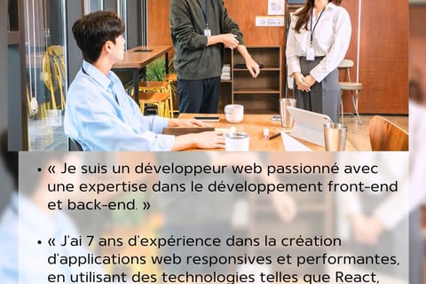 se présenter professionnellement en français exemple