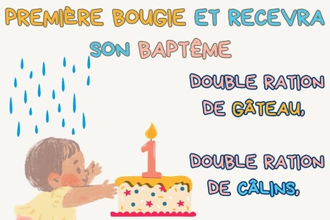 texte invitation bapteme et anniversaire 1 an humour
