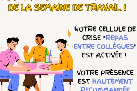 image invitation repas entre collegues humoristique