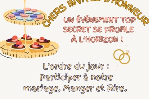 image invitation repas mariage humour