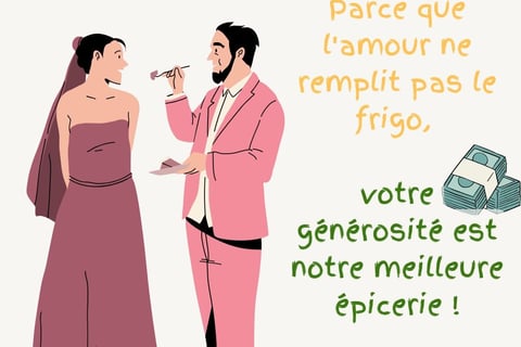 Texte pour urne de mariage humour
