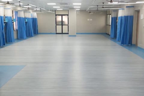 hospital flooring and hospital curtains