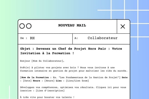Modele de mail convocation a une formation