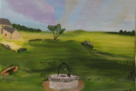 Paysage du Morvan. 44x33cm. 150€.