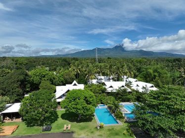 Infinity resort overhead view