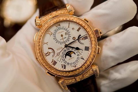 Patek Philippe Grandmaster Chime Watch on a white glove