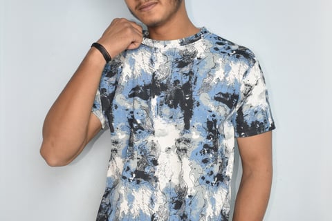 Model Image Sap matty Floral Print
