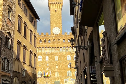 fachada do Palazzo Vecchio, ou palácio velho, em Florença