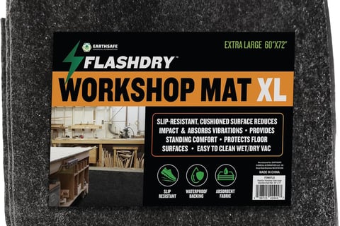 a black workshop mat