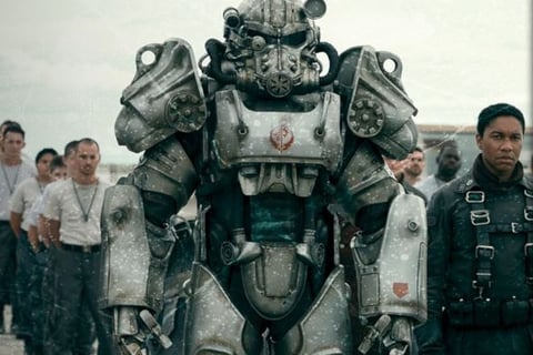 Personagens de Fallout explorando um mundo pós-apocalítico