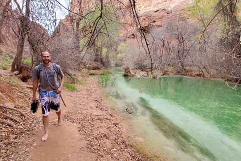tanner hiking havasupai falls clear river