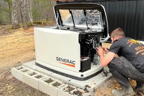 SolarTec repairing a Generac generator
