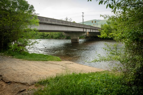 Hunter Bridge Boat Ramp and River Access on the Watauga River Elizabethton Tennessee