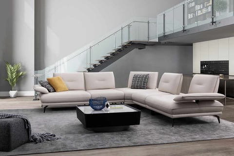 a living room with a couch and a coffee table