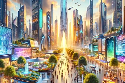 a futuristic city with a futuristic city skyline