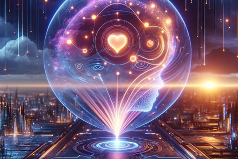 a sphere ball with a heart shaped object in the middle