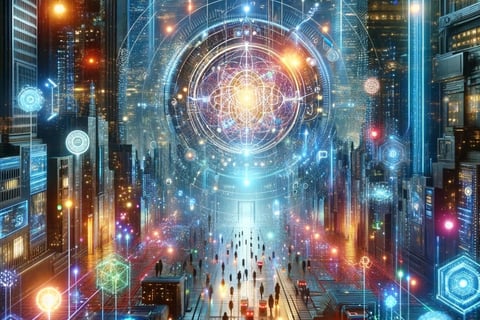 Lejra futuristic cityscape with a futuristic cityscape