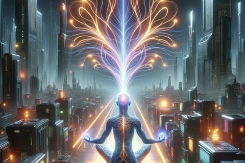 a man meditating 