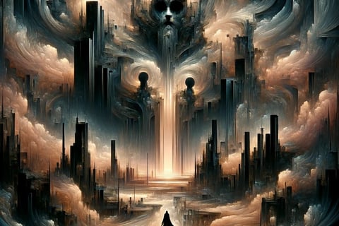a digital painting of evil